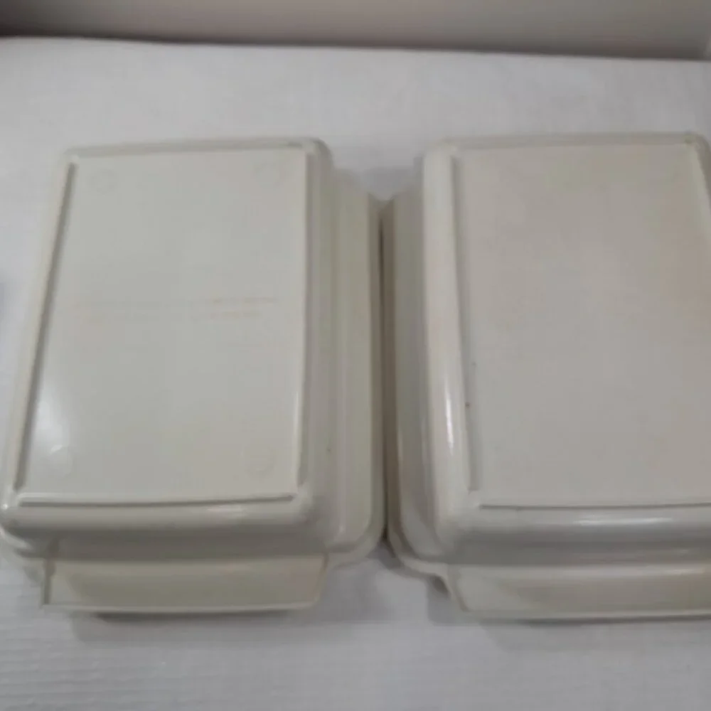 Vintage Litton Ware Conventional Oven‎ Microwave Lidded Cookware set 2 w/ lids